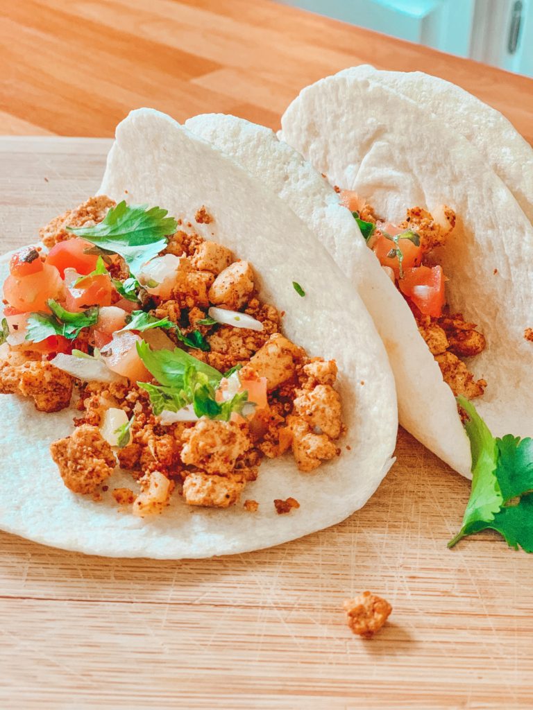 Easy Garlic Tofu Tacos | Vegan