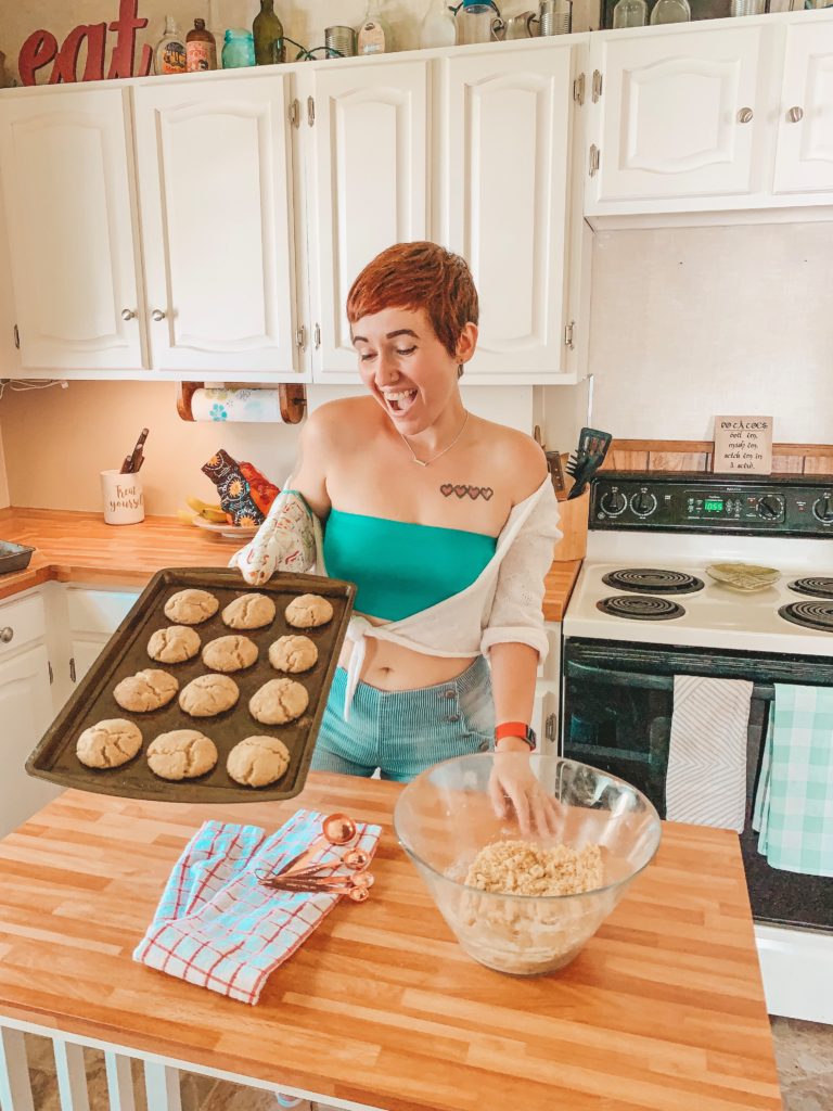 Soft & Puffy Snickerdoodle Cookies | Vegan
