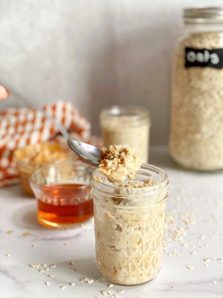 PB Overnight Oats | 4 Ingredients & Vegan