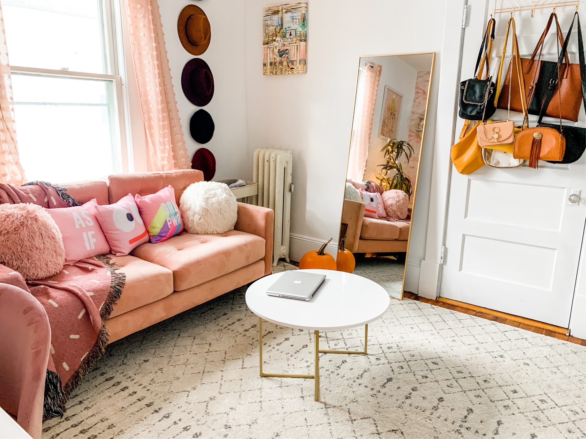 Pink and Gold Home Office Tour - Stephanie Hope