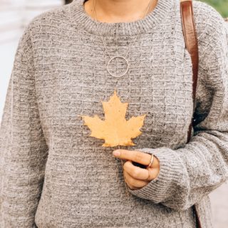 gray oversized sweater